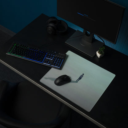 Pastel Blue Mint Green Contemporary Gaming Mouse Pad For Desk Large 36x18 Or 18x16 Minimalist Modern Art