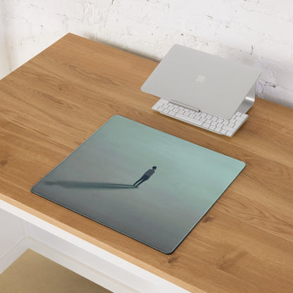 Pastel Blue Mint Green Contemporary Gaming Mouse Pad For Desk Large 36x18 Or 18x16 Minimalist Modern Art
