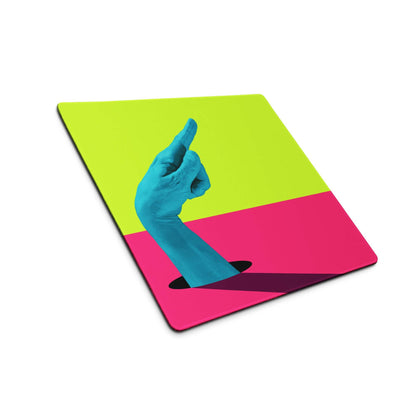 Neon Lime Green Turquoise Pop Art Mouse Pad For Gaming Desk Setup Digital Art Non Slip Rubber Base