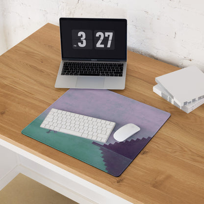 Purple Gradient Contemporary Mouse Pad For Modern Desks Workspace Artful Staircase Scene
