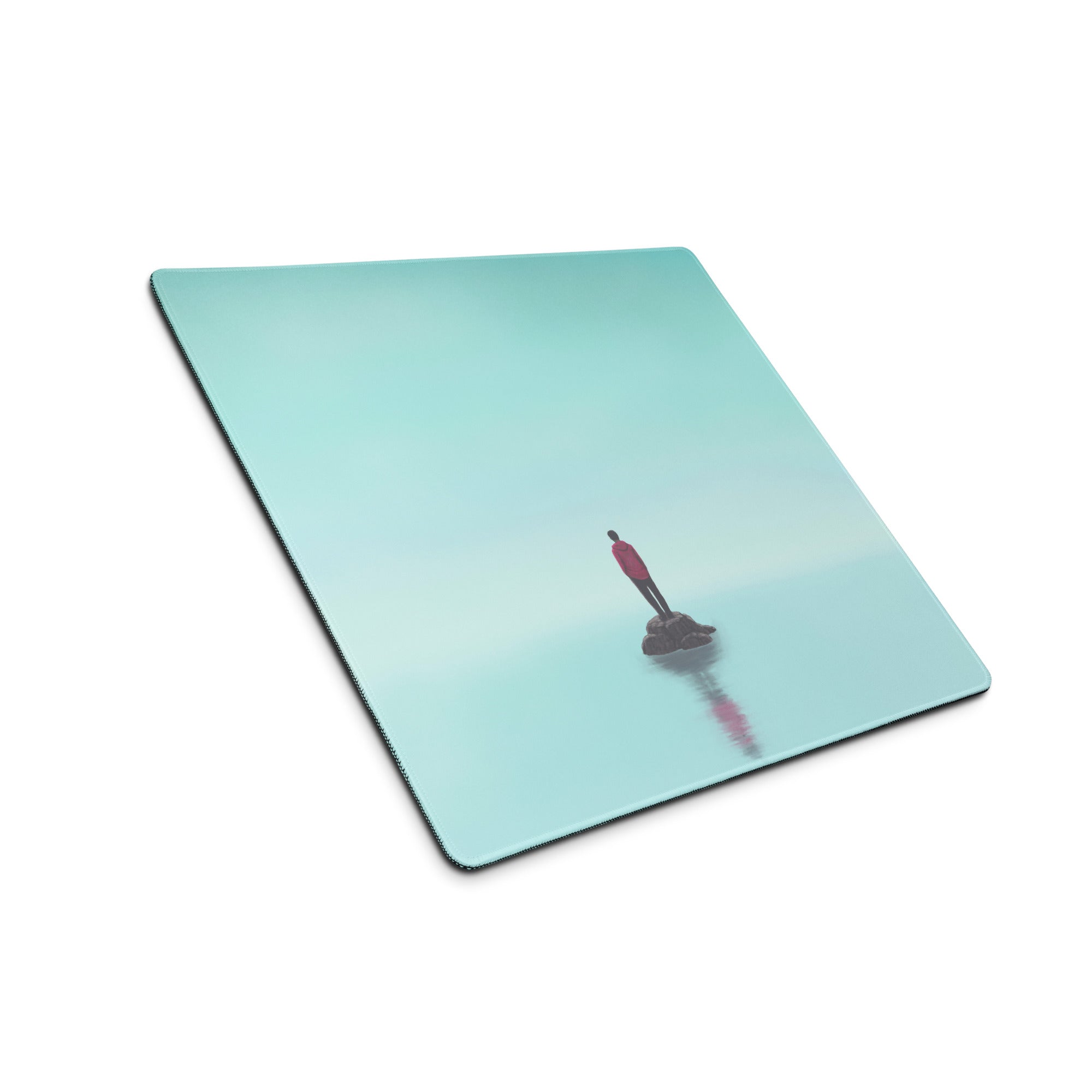 Teal Ocean Gradient Mouse Pad For Modern Home Office Desk Contemporary Minimalist Digital Art