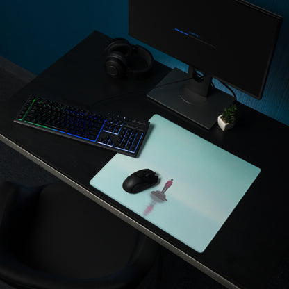 Teal Ocean Gradient Mouse Pad For Modern Home Office Desk Contemporary Minimalist Digital Art