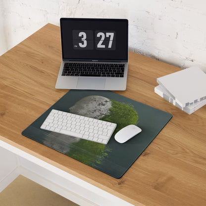 Mouse Pad Green Plant Bust Art For Desk Modern Contemporary Office Decor 36x18 Inches