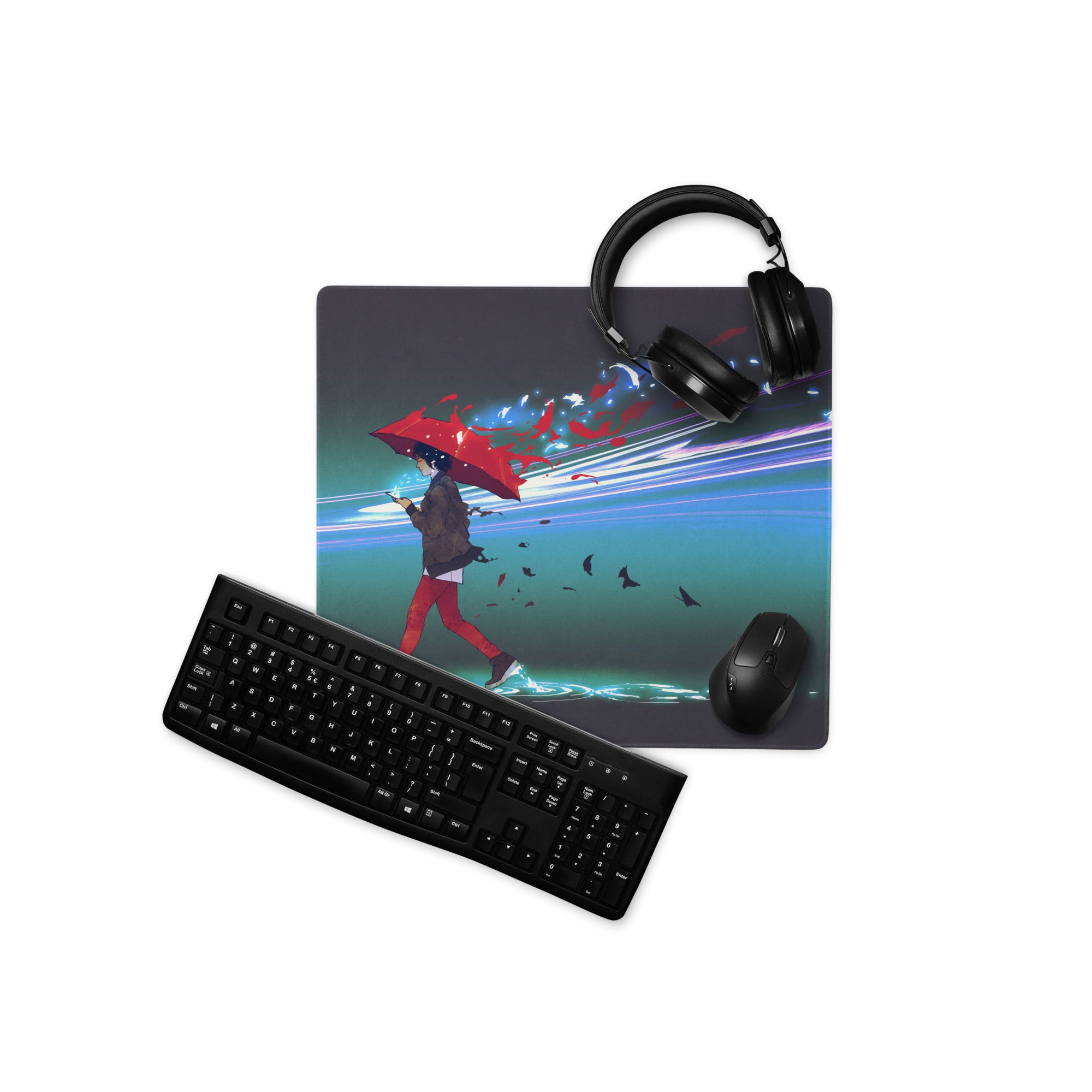 Contemporary Themed Mouse Pad Multicolor Artwork For Gaming Desk Modern Office Decor