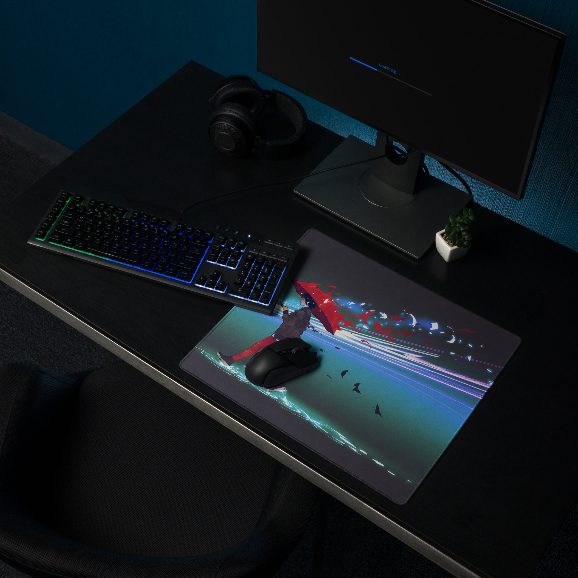 Contemporary Themed Mouse Pad Multicolor Artwork For Gaming Desk Modern Office Decor