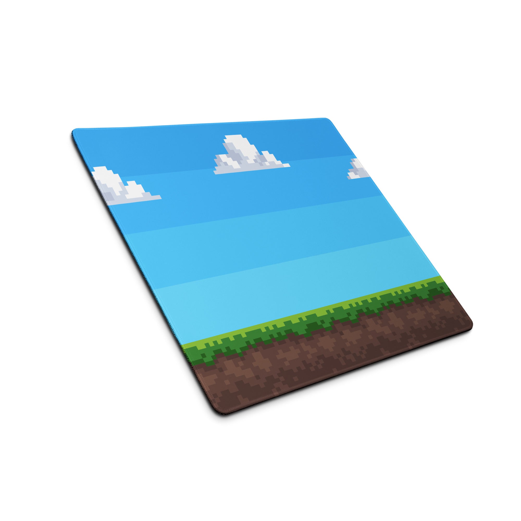 Blue Pixel Art Gaming Mouse Pad Large Non Slip Desk Mat For Gaming Setup 8 Bit Cloud Sky