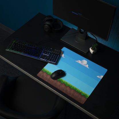 Blue Pixel Art Gaming Mouse Pad Large Non Slip Desk Mat For Gaming Setup 8 Bit Cloud Sky