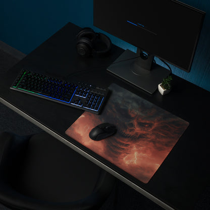 Gaming Mouse Pad Dark Red Black Storm Theme For Gaming Desk Large Size Non Slip Edge Stitching Esports