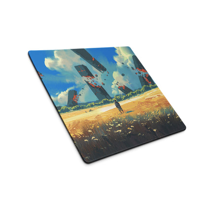Blue And Orange Landscape Gaming Mouse Pad Large Non Slip Surface With Edge Stitching For Competitive PC Esports Artwork