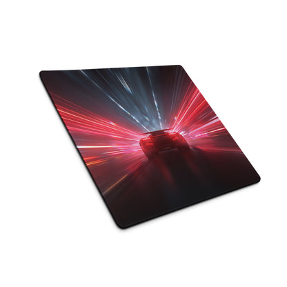 Red And Blue Neon Cyberpunk Gaming Mouse Pad For Desk Setup Esports Digital Art Premium