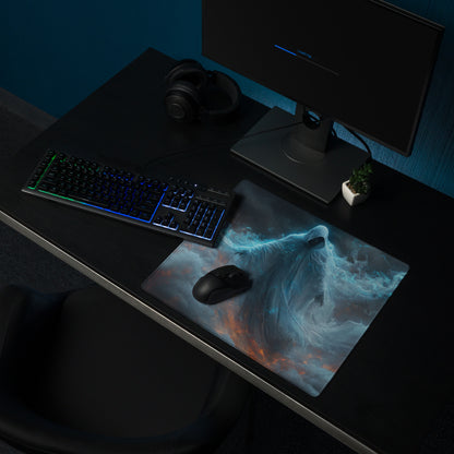 Gaming Mouse Pad Large Blue Orange Firestorm Theme For Gaming Setup Dark Fantasy Digital Art