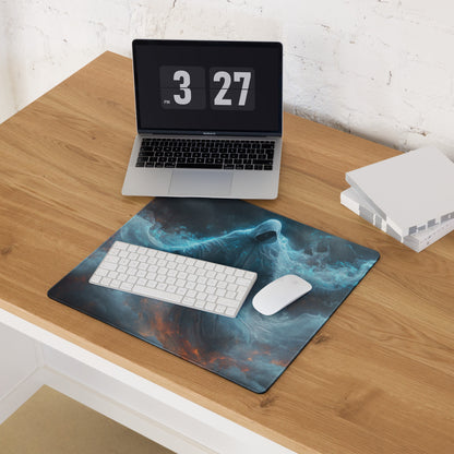 Gaming Mouse Pad Large Blue Orange Firestorm Theme For Gaming Setup Dark Fantasy Digital Art