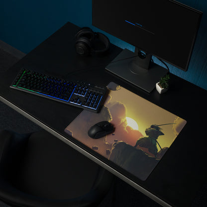 Gamer Mouse Pad Sunset Orange And Purple Gradient For Gaming Desk Digital Painting Style Large