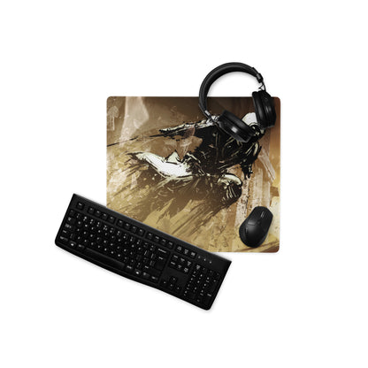 Gaming Mouse Pad Brown Gold Large Desk Setup Grunge Artwork For Gamers Digital Illustration For Dota CSGO Fans