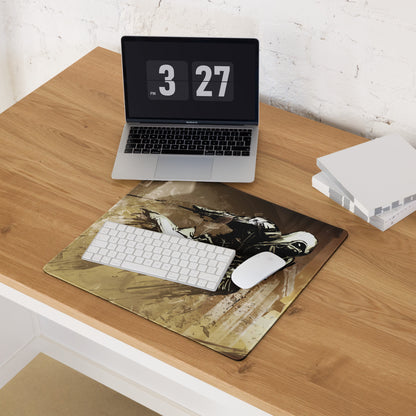 Gaming Mouse Pad Brown Gold Large Desk Setup Grunge Artwork For Gamers Digital Illustration For Dota CSGO Fans