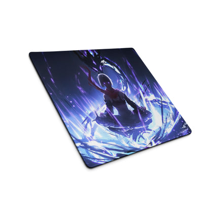 Gaming Mouse Pad Large Blue Purple Neon Aura For Gaming Desk Setup Anime Cyberpunk Art