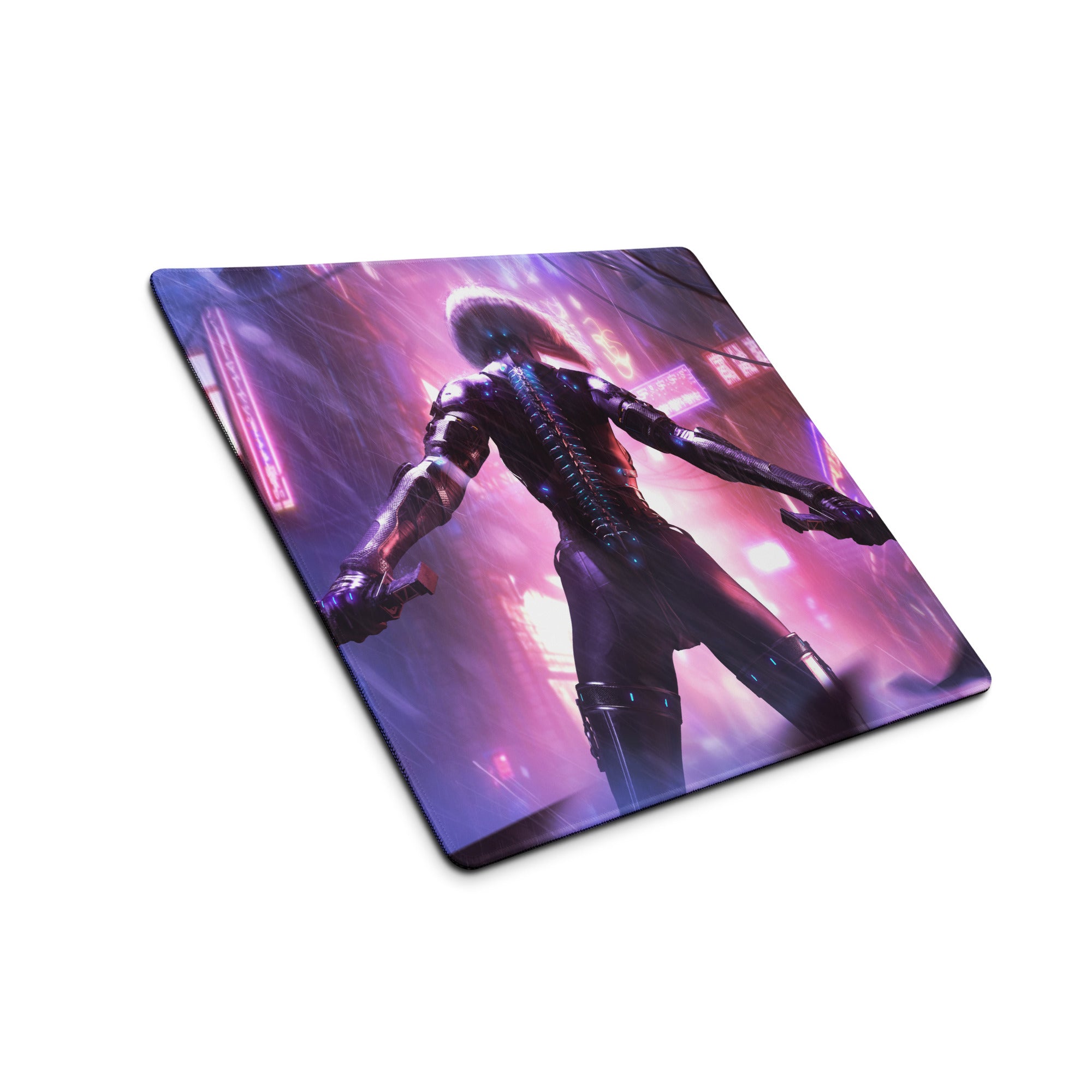 Gaming Mouse Pad Neon Pink Purple Blue Cyberpunk City Desk Mat For Gaming Setup Pro