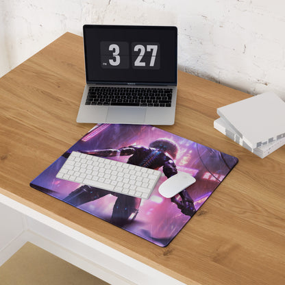 Gaming Mouse Pad Neon Pink Purple Blue Cyberpunk City Desk Mat For Gaming Setup Pro
