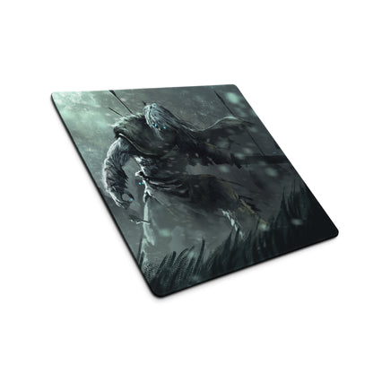 Gaming Mouse Pad Large Non Slip Dark Gray Teal Monster Artwork For Desktop Setup Digital Art