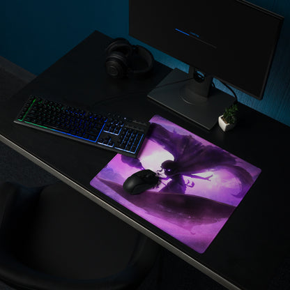 Gaming Mouse Pad Purple Violet For Gaming Setup Neon Fantasy Dragon Artwork Print