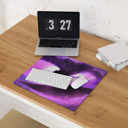 Gaming Mouse Pad Purple Violet For Gaming Setup Neon Fantasy Dragon Artwork Print
