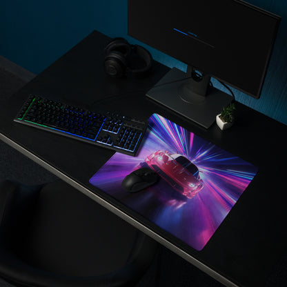 Gaming Mouse Pad Large Neon Blue Purple For Gaming Setup Cyberpunk Energetic Neon Mood Esports Pad Digital Artwork