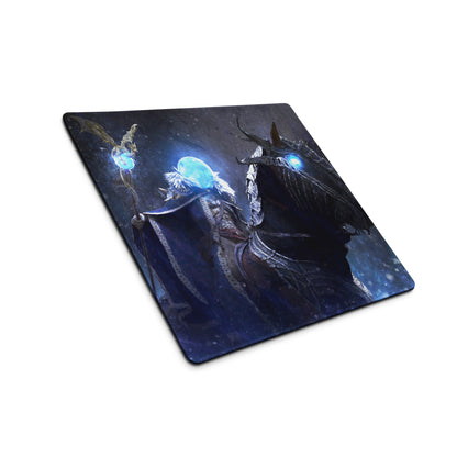 Gaming Mouse Pad Dark Blue And Ice Blue For Desk Setup Cinematic Fantasy Battle Art For Dota Csgo Enthusiasts