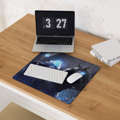 Gaming Mouse Pad Dark Blue And Ice Blue For Desk Setup Cinematic Fantasy Battle Art For Dota Csgo Enthusiasts