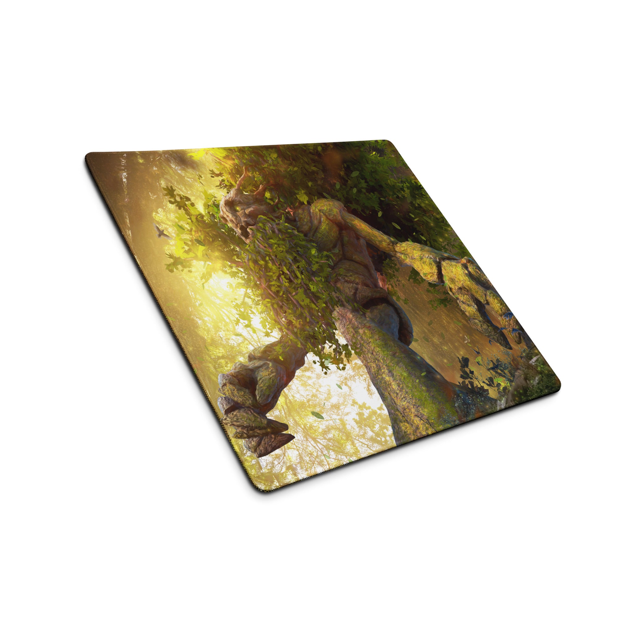 Gaming Mouse Pad Forest Green Gold For Desktop Setup Fantasy Nature Theme Immersive Forest Mood