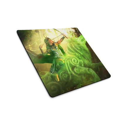 Gaming Mouse Pad Neon Green Arcane Swirl Large Non Slip Desk Mat For PC Setup Fantasy Art Style Desk Accessory