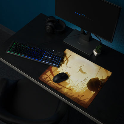 Gaming Mouse Pad Orange Gold For Gaming Desk Cinematic Fantasy Art Non Slip Large Esports Dota CSGO