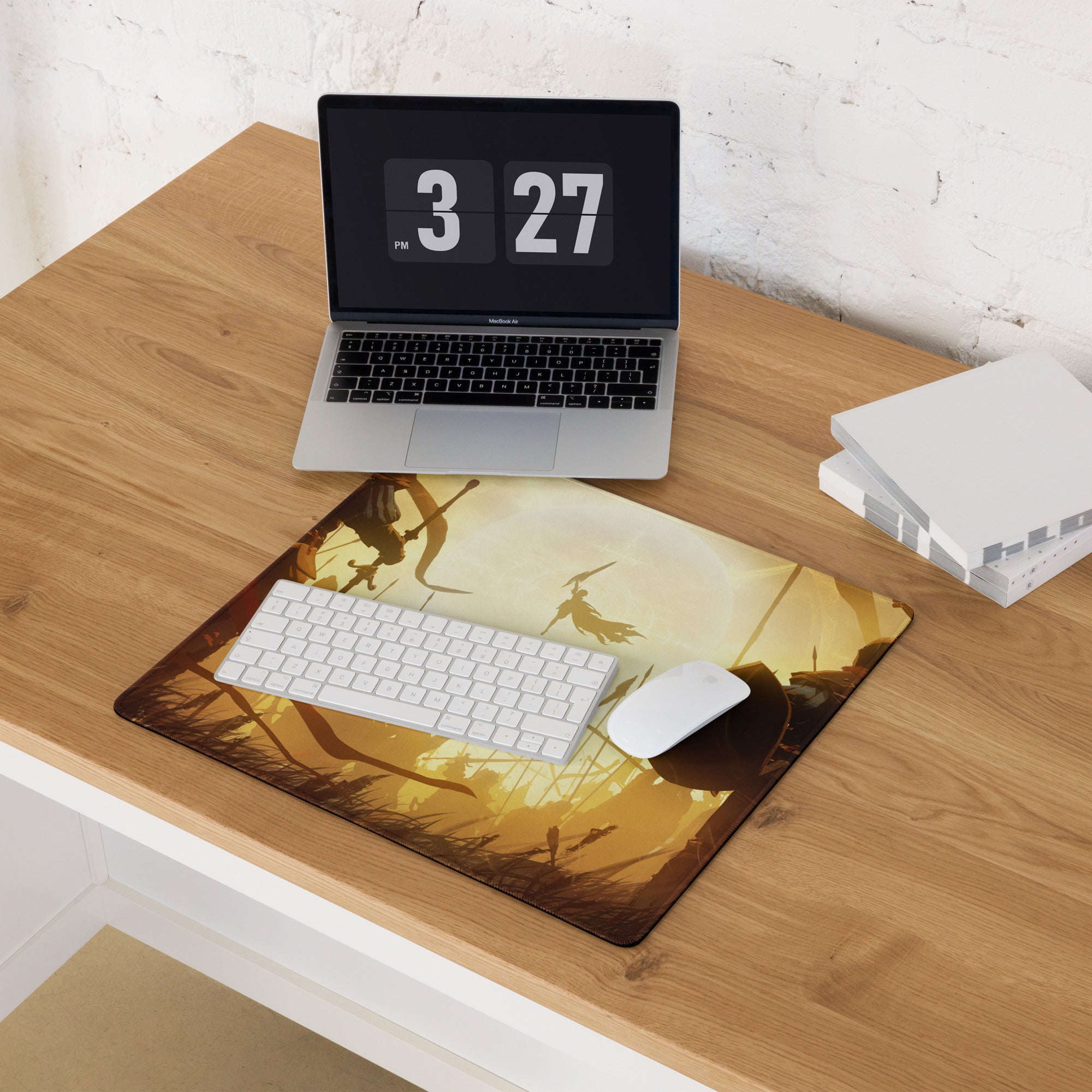 Gaming Mouse Pad Orange Gold For Gaming Desk Cinematic Fantasy Art Non Slip Large Esports Dota CSGO