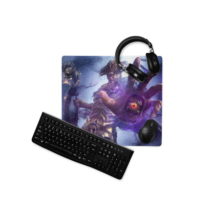 Gaming Mouse Pad Purple Blue Epic Creature Artwork Desk Mat For Gaming Pro Setup