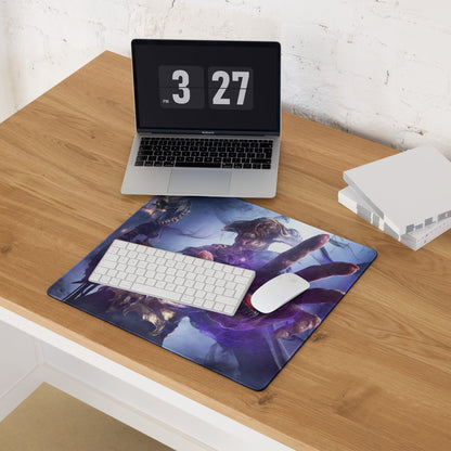 Gaming Mouse Pad Purple Blue Epic Creature Artwork Desk Mat For Gaming Pro Setup