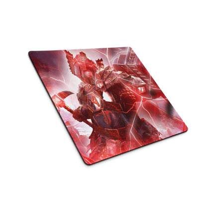 Red Gaming Mouse Pad For Gaming Desk Large Size Non Slip Neon Futuristic Sci Fi Digital Art
