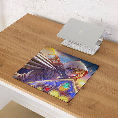 Gaming Mouse Pad Large Extended Desk Mat Anime Fantasy Digital Art In Blue Orange Purple For Gaming Setup