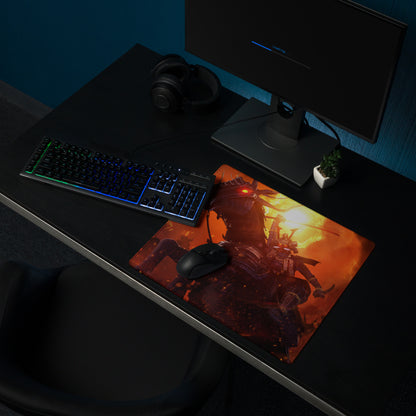 Gaming Mouse Pad Fiery Orange And Black Dragon Battle Art For Gaming Desk Setup Immersive Mood Dark Fantasy Esports Gift
