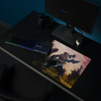 Large Gaming Mouse Pad Sunset Orange Purple Fantasy Artwork For Epic Gaming Desk Setup