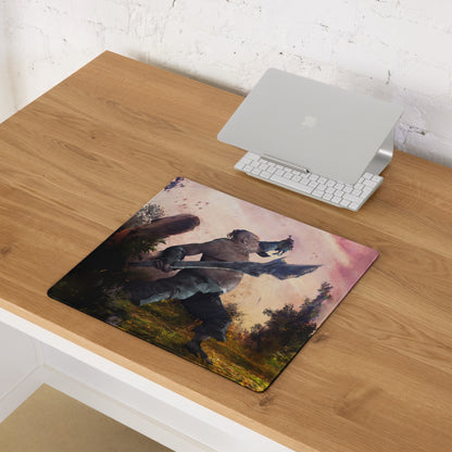 Large Gaming Mouse Pad Sunset Orange Purple Fantasy Artwork For Epic Gaming Desk Setup
