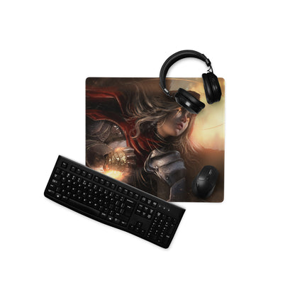 Gaming Mouse Pad Dark Orange Cinematic Fantasy Art For Gaming Desk Large Intense Esports Setup Digital Print