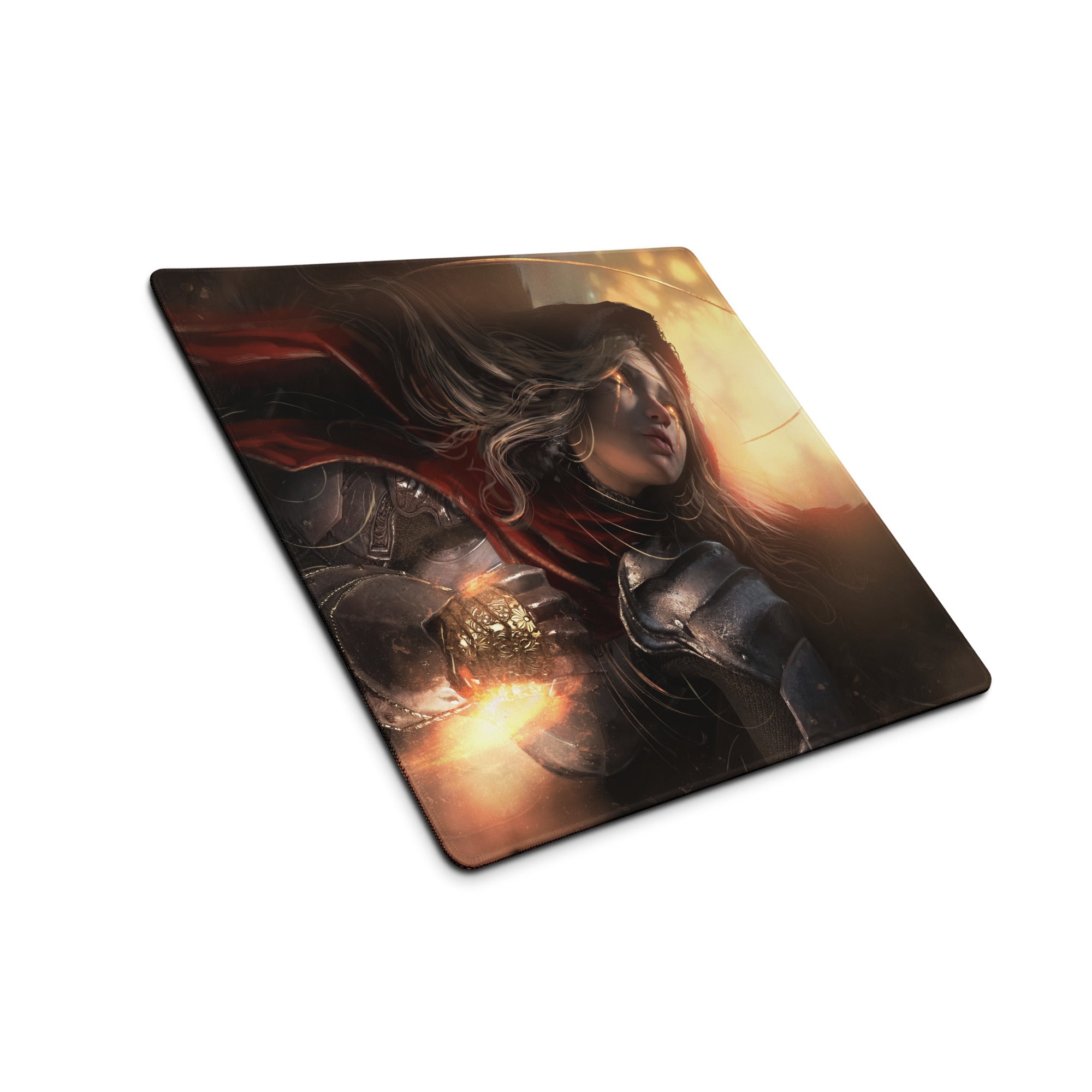 Gaming Mouse Pad Dark Orange Cinematic Fantasy Art For Gaming Desk Large Intense Esports Setup Digital Print