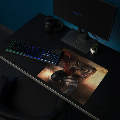 Gaming Mouse Pad Dark Orange Cinematic Fantasy Art For Gaming Desk Large Intense Esports Setup Digital Print