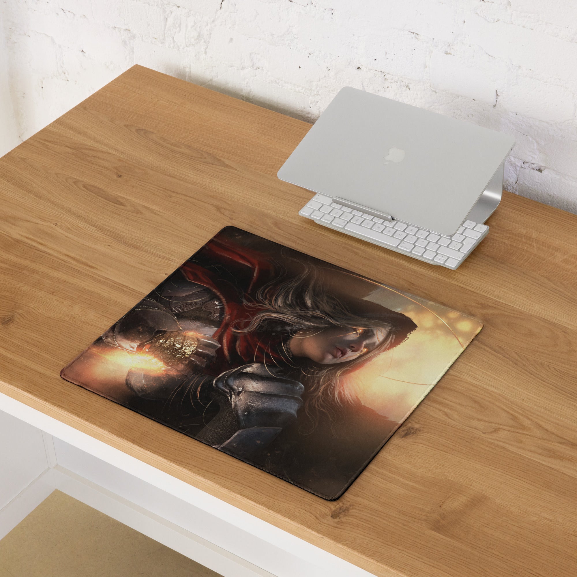 Gaming Mouse Pad Dark Orange Cinematic Fantasy Art For Gaming Desk Large Intense Esports Setup Digital Print