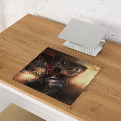 Gaming Mouse Pad Dark Orange Cinematic Fantasy Art For Gaming Desk Large Intense Esports Setup Digital Print