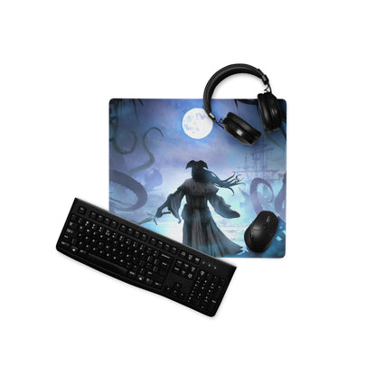 Blue Moon Night Gaming Mouse Pad Large Non Slip Edge Stitch Desk Mat For PC And Console