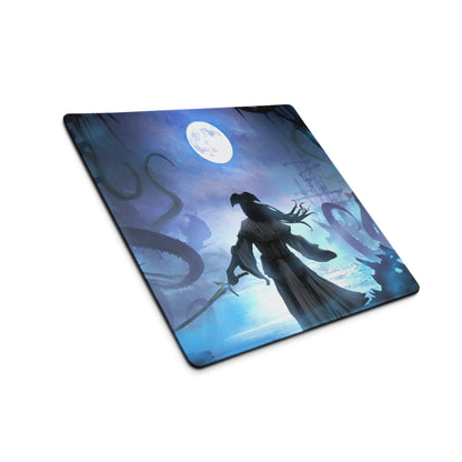 Blue Moon Night Gaming Mouse Pad Large Non Slip Edge Stitch Desk Mat For PC And Console