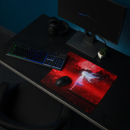 Red Dancer Anime Digital Art Gaming Mouse Pad Large Non Slip Desk Mat for PC Setup