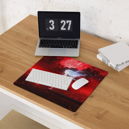 Red Dancer Anime Digital Art Gaming Mouse Pad Large Non Slip Desk Mat for PC Setup
