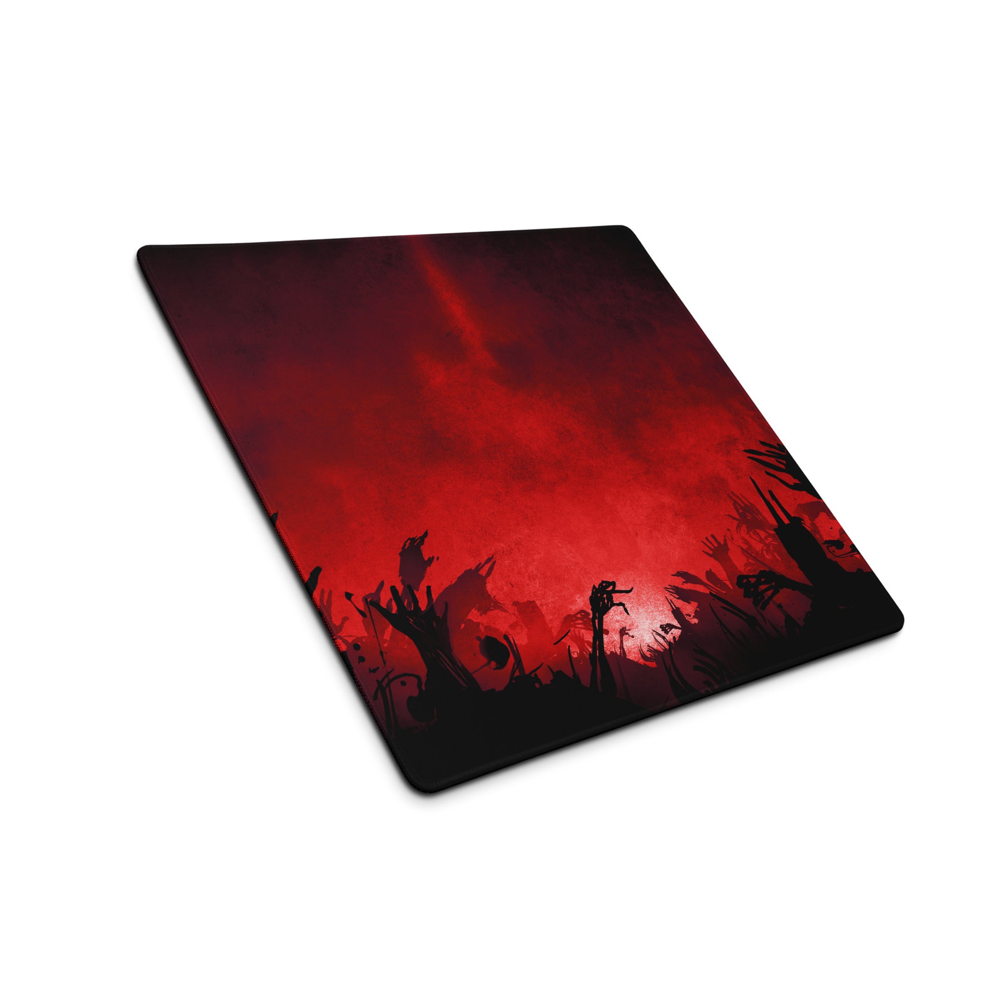 Red and Black Gaming Mouse Pad for Desktop Setup Large Extended Desk Mat With Non Slip Base and Edge Stitching