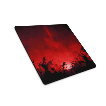 Red and Black Gaming Mouse Pad for Desktop Setup Large Extended Desk Mat With Non Slip Base and Edge Stitching